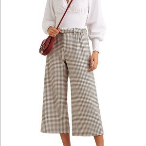 Maje Poldi Plaid Culottes Pants size 34 FR